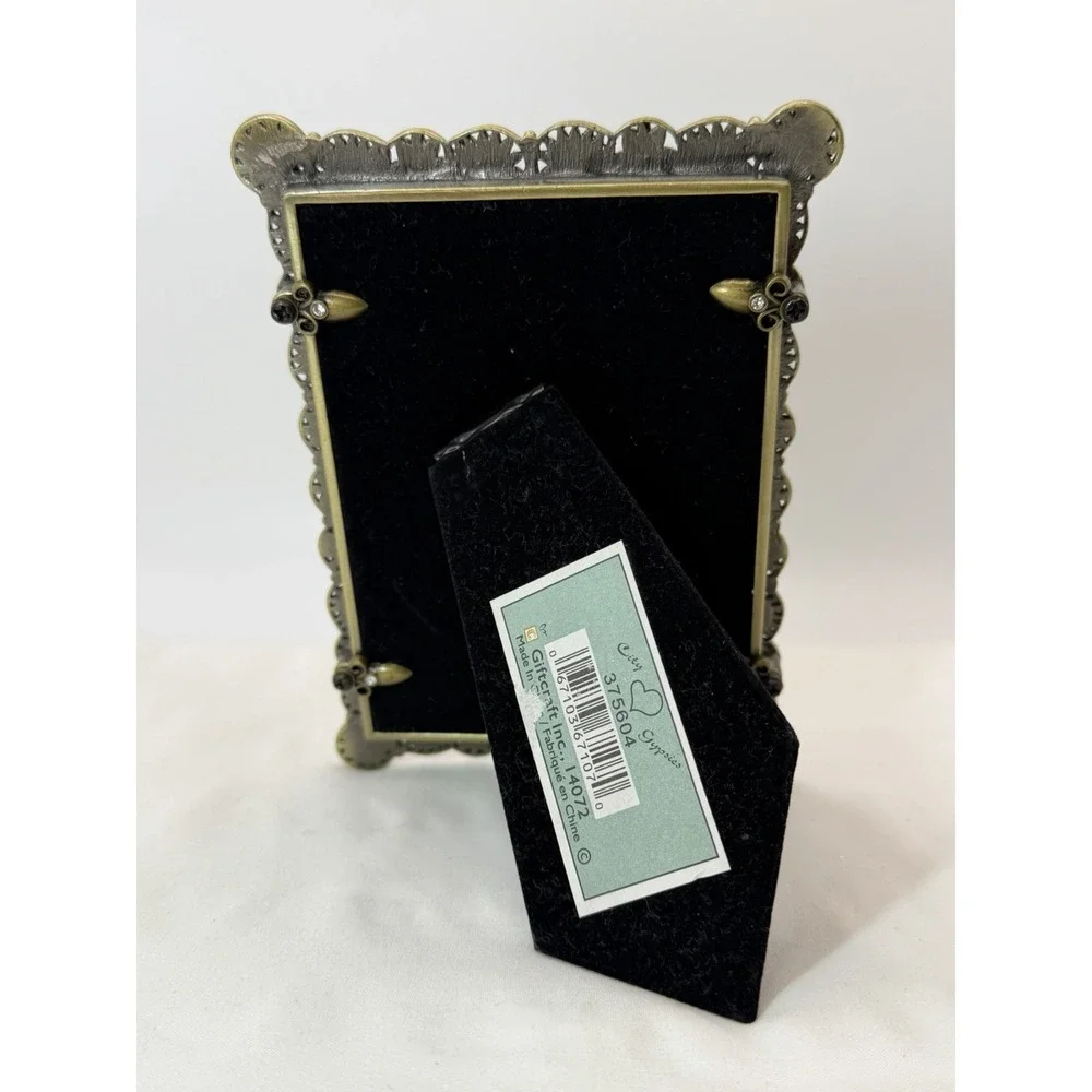 GiftCraft, Inc. Home Decor 3x5 Photo Frames Enamel Flowers w/ Rhinestones #14072